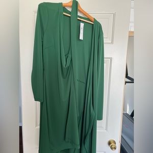 Green Ann Taylor Wrap Dress